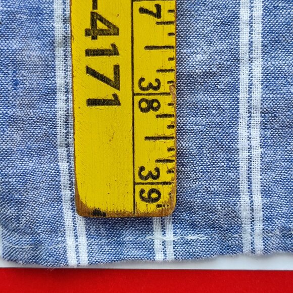 Lord And Taylor Midi Dress women's size L bluish grey white stripes sleeveless - Picture 11 of 11